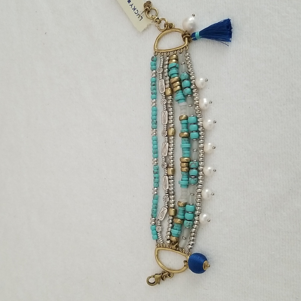 New Lucky Brand Two Tone Layered Bracelet